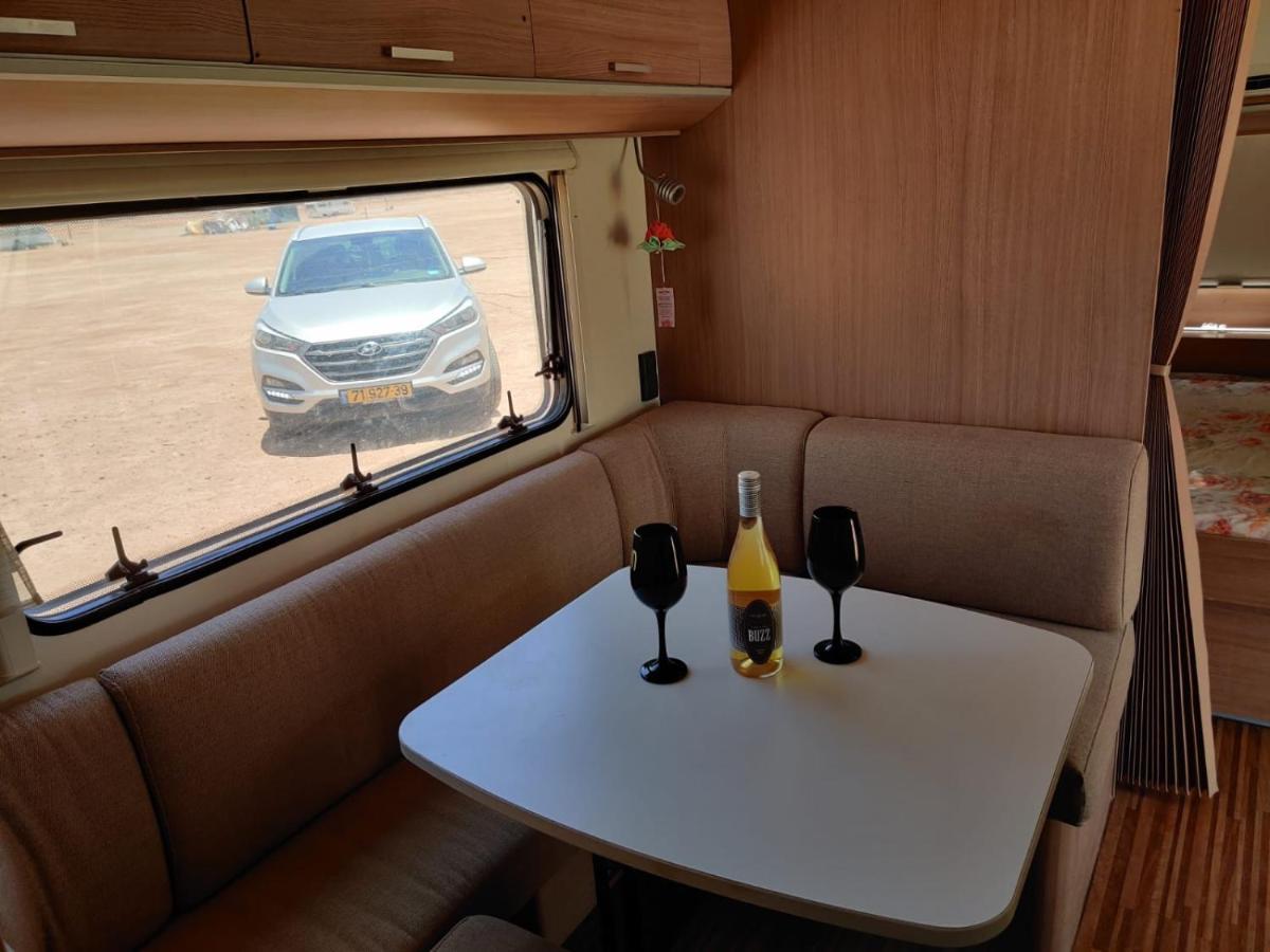 Campsite Caravan In The Desert Eilat